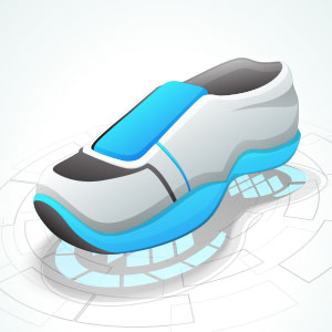 graphic of high tech shoe